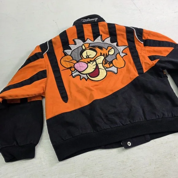JH Design Tigger Jacket Embroidered Denim Disney Nascar Daytona